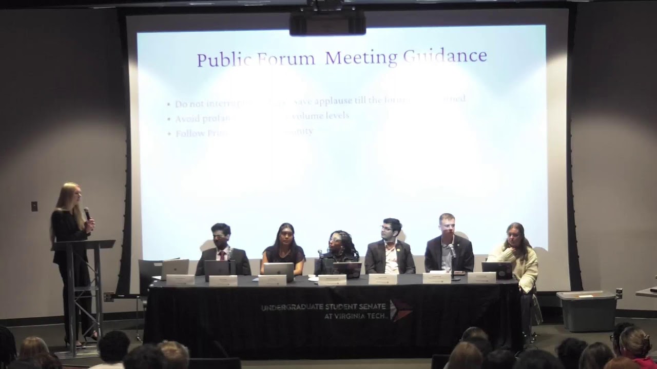 Undergraduate Student Senate of Virginia Tech September 30th