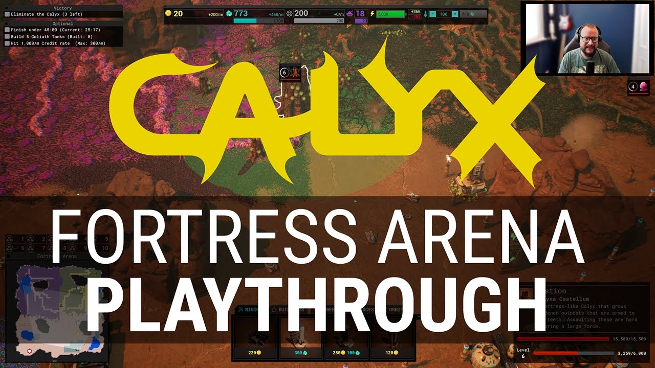 Calyx Demo v2 | Fortress Arena gameplay. Our PC RTS & Base Builder where you battle alien plants!