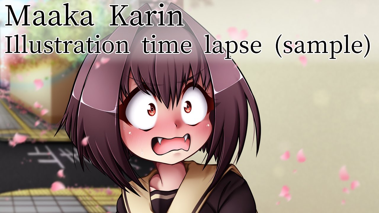 [Time lapse] Drawing Karin from Chibi Vampire (sample)