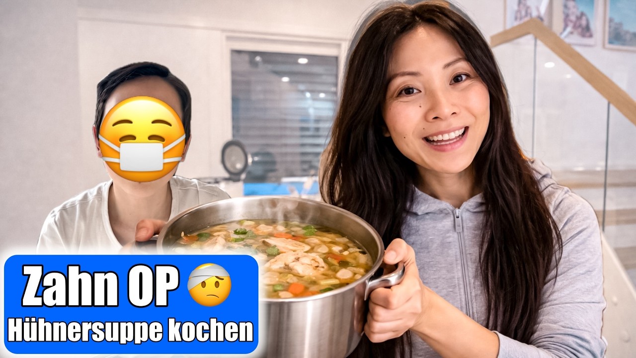Johanns Zahn OP 🤕 Mama kocht H&uuml;hnersuppe | Weisheitszahn ziehen & lecker essen | Mamiseelen