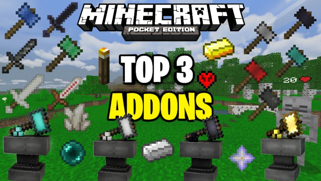 TOP 3 MODS (Addons) PARA MINECRAFT PE 1.16 - addons para Survival-MODS EPICOS PARA MINECRAFT PE