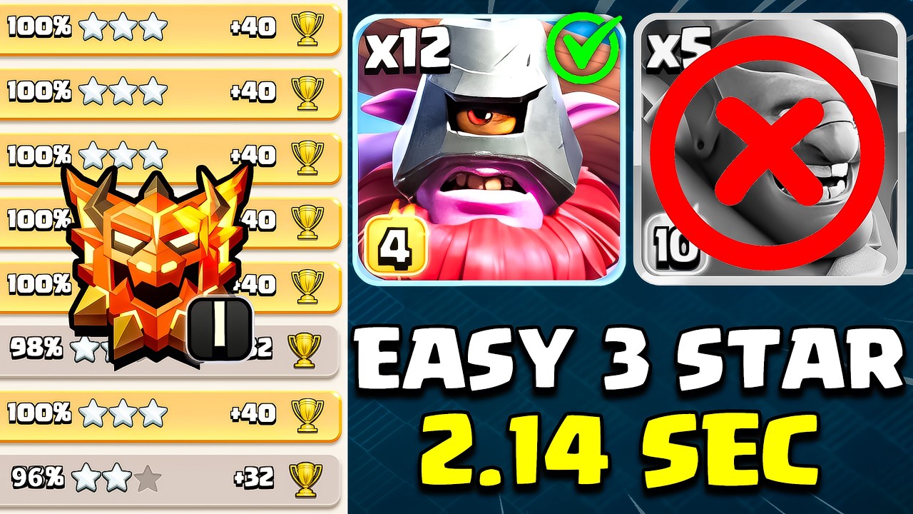 Easy 3 Star in Legend 1 Mode (Without Super Bowler) | BEST TH18 Attack Strategy Clash of Clans