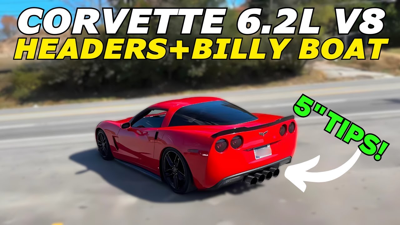2008 Chevy Corvette 6.2L V8 Exhaust Sound w/ Headers & Billy Boat Mufflers!