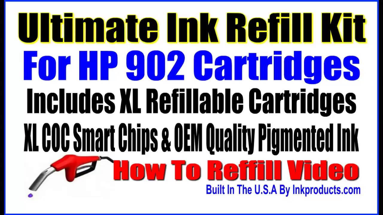 Ink Refill Kit For HP 902 cartridges See How to Video