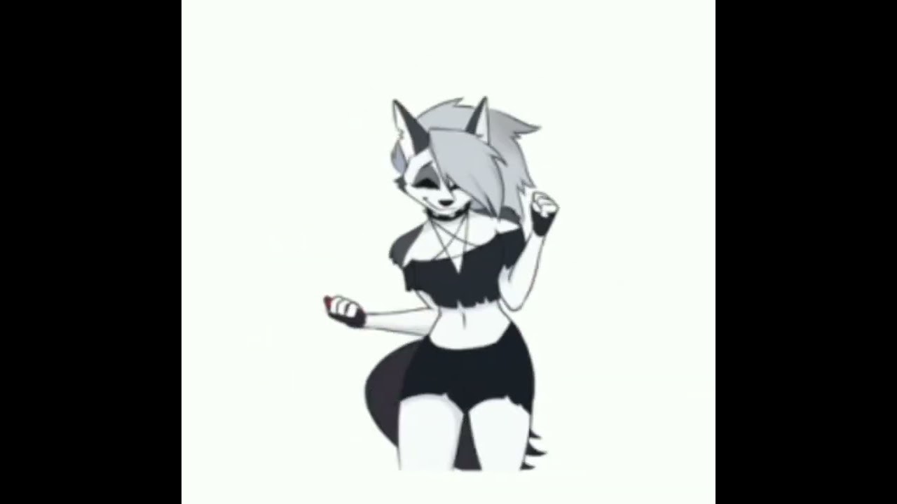 Loona from Helluva Boss dances to music