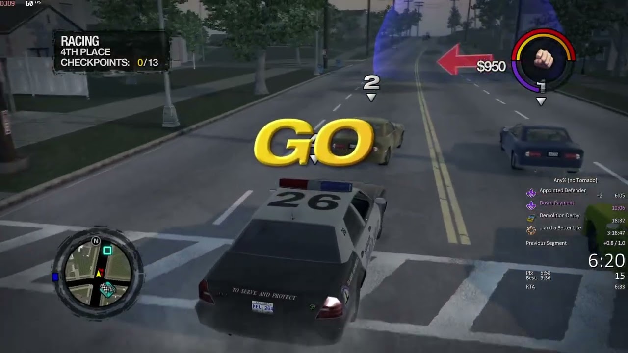 Saints Row 2 - Any% (no Tornado) in  3:16:44 IGT / 3:24:08 RTA