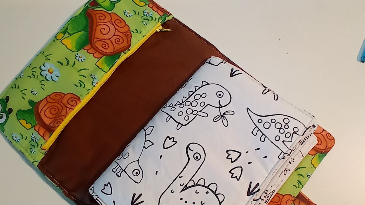 tuto Album coloriage lavable avec trousses zippées ,couture