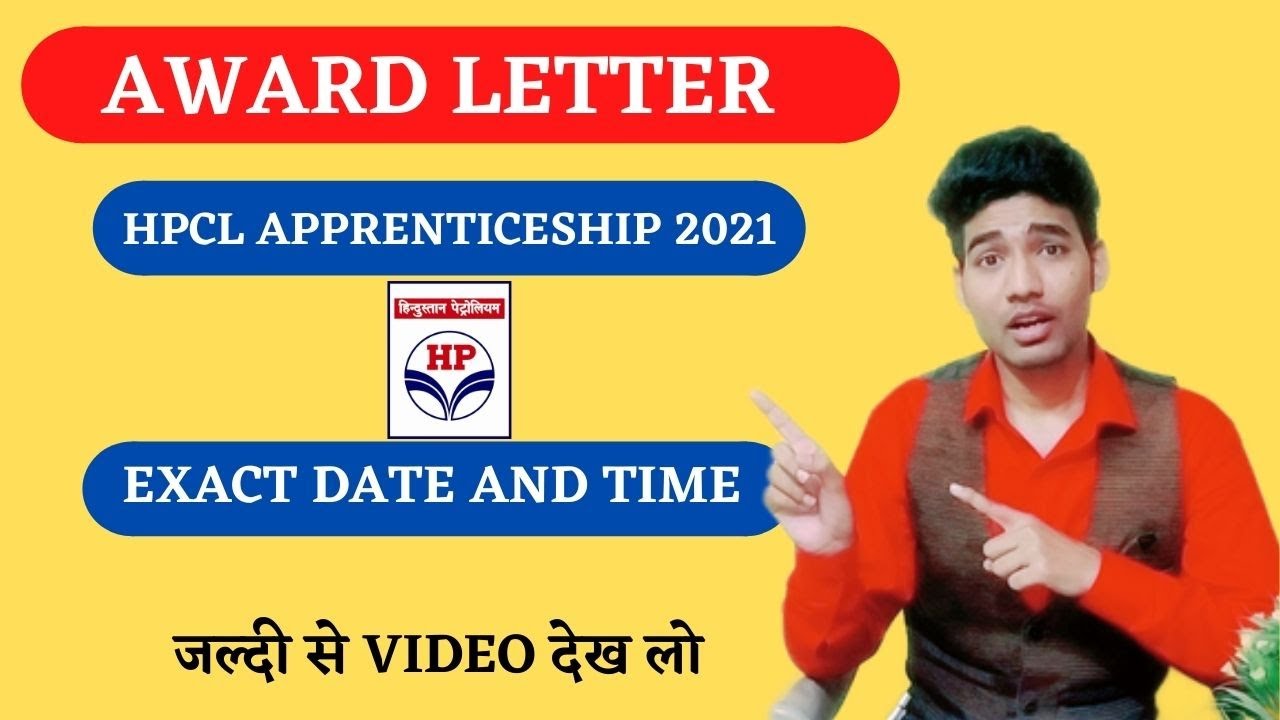 HPCL Apprenticeship 2021 | Award Letter Out | Exact Date & Time To Download | Offer Letter Out 2021