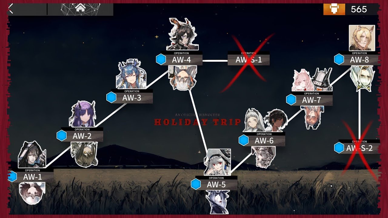 AW-1 ~ AW-8 | Arknights (An Obscure Wanderer Stages)