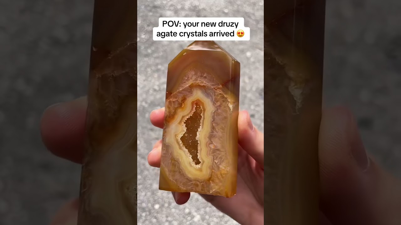 New druzy agate crystals! 😍✨ I am OBSESSED #druzyagatecrystal #toolsforeverydaymagic #crystalsdotcom