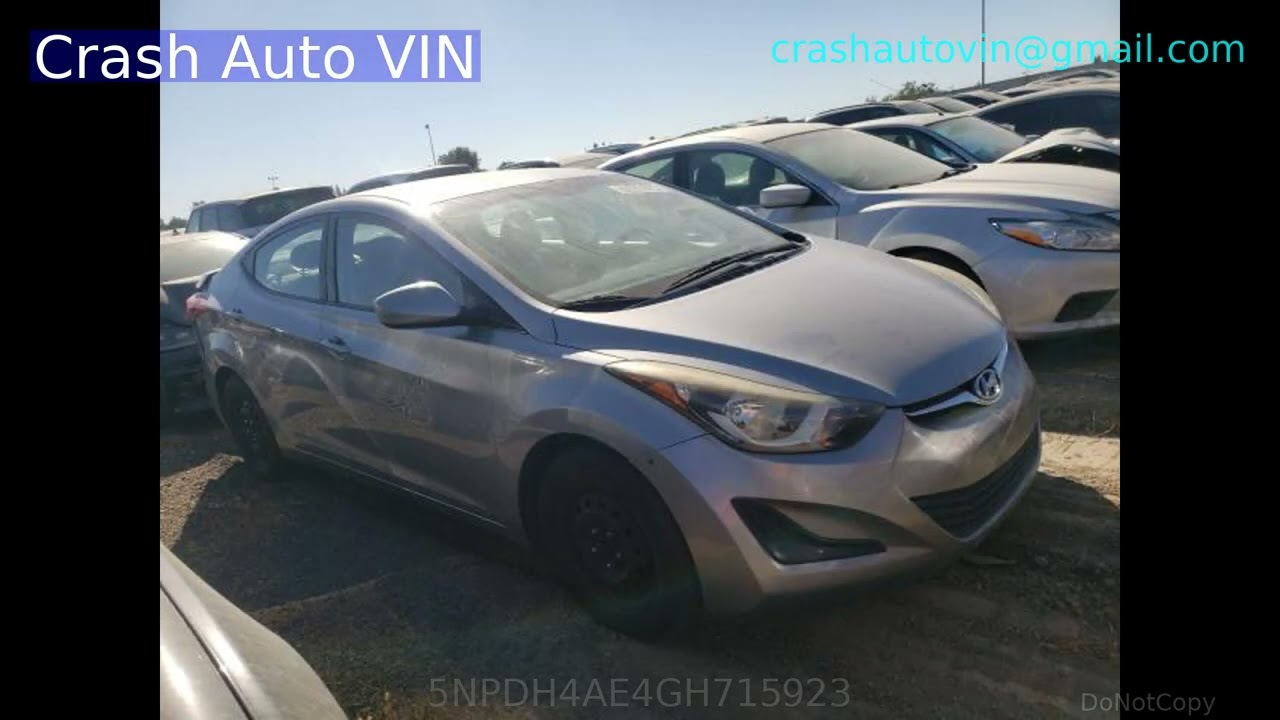 5NPDH4AE4GH715923 hyundai 2016 elantra