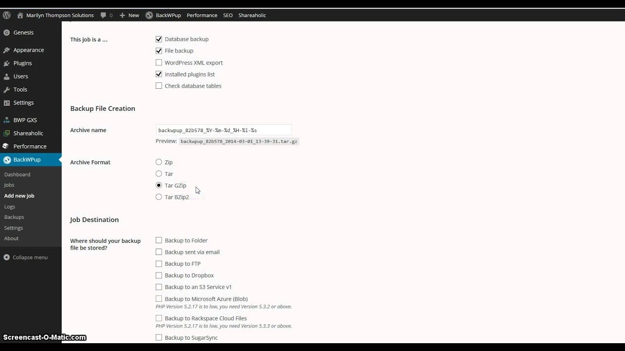 How to Back-up Your WordPress Blog with BackWPup
