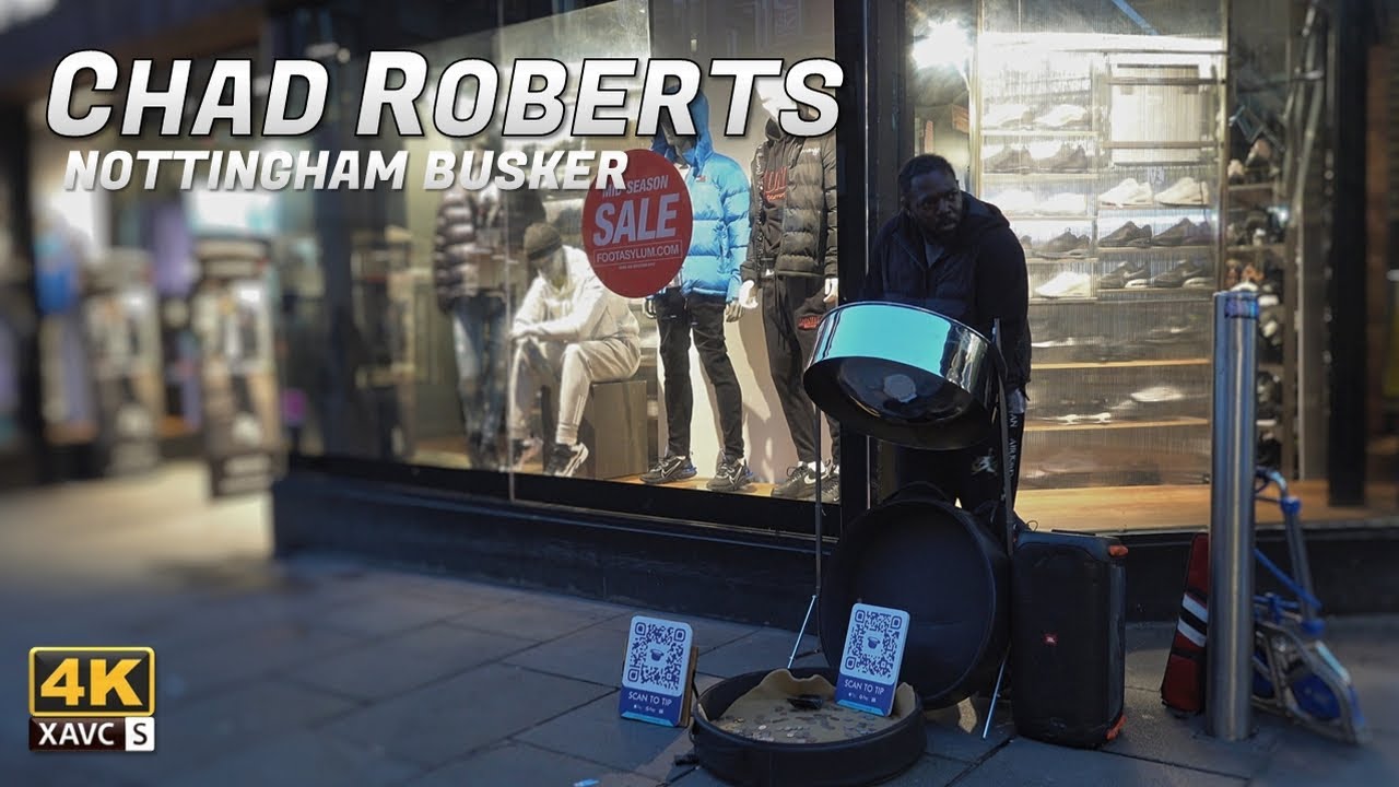 [4K] Nottingham Busker. Chad Roberts. Steel Drum