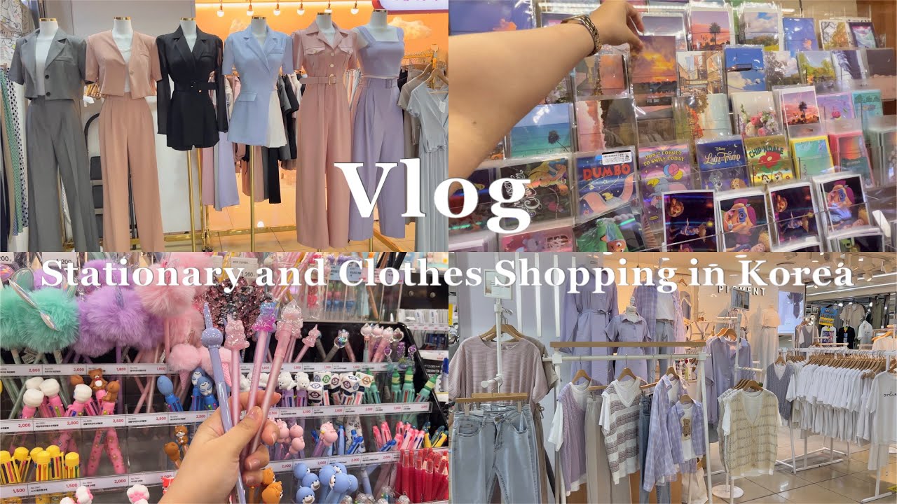 KOREA VLOG 🇰🇷 | SHOPPING KOREAN FASHION CLOTHES | STATIONARY HAUL IN ARTBOX
