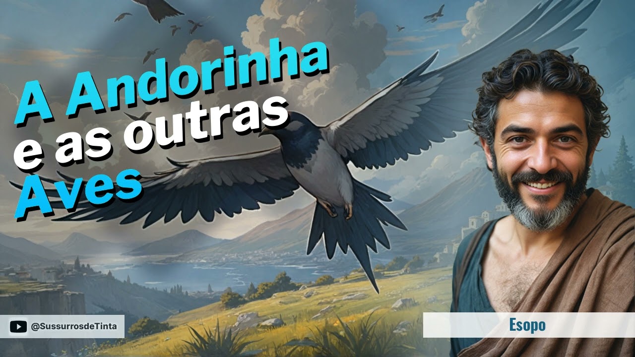 'A Andorinha e as outras Aves' de Esopo | Audiobook da fábula | Sussurros de Tinta