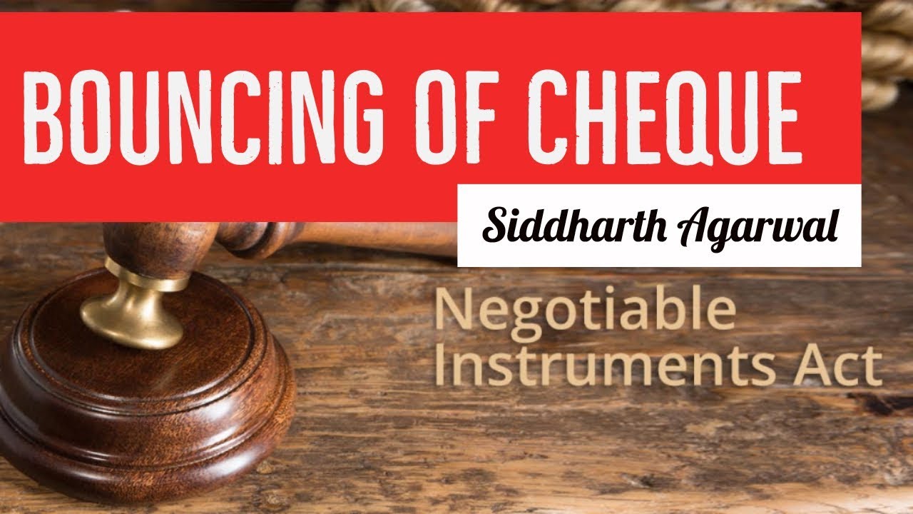 Cheque Bouncing Including Amendments | Full Concept | NEGO - 5 | Siddharth Agarwal