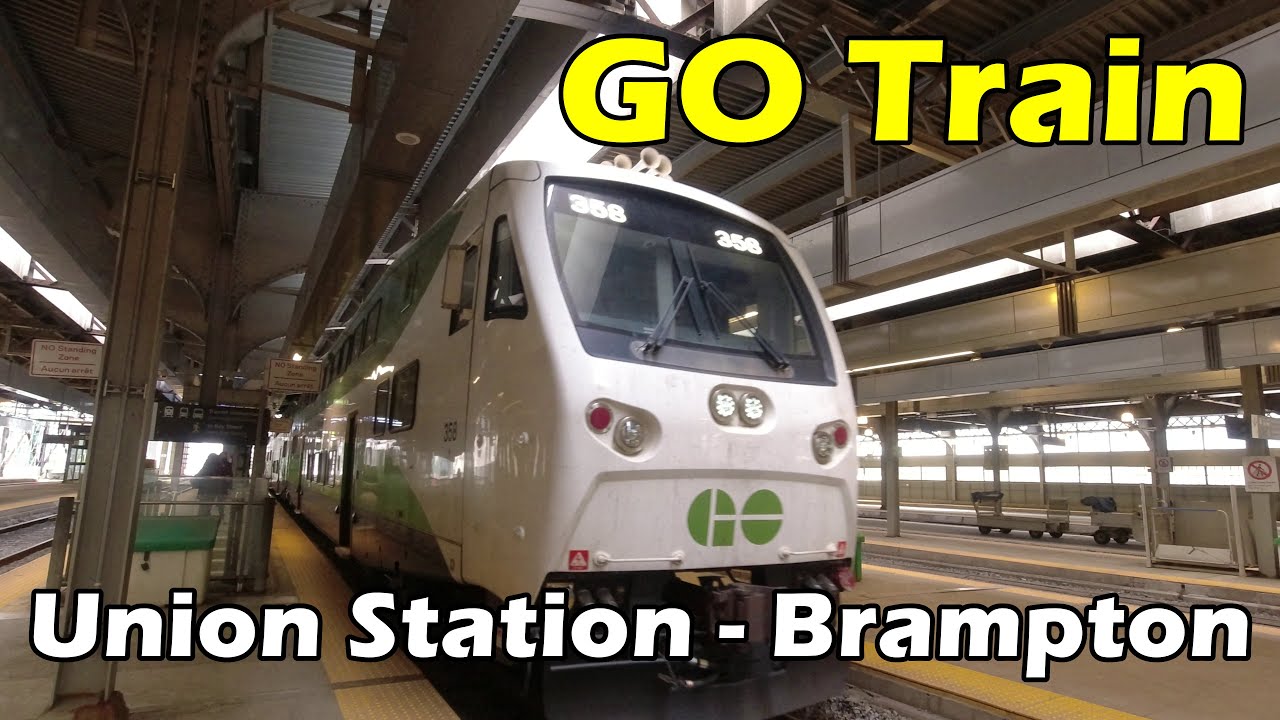 [4K] GO Transit Train Ride Union Station to Brampton (Duration 42min)