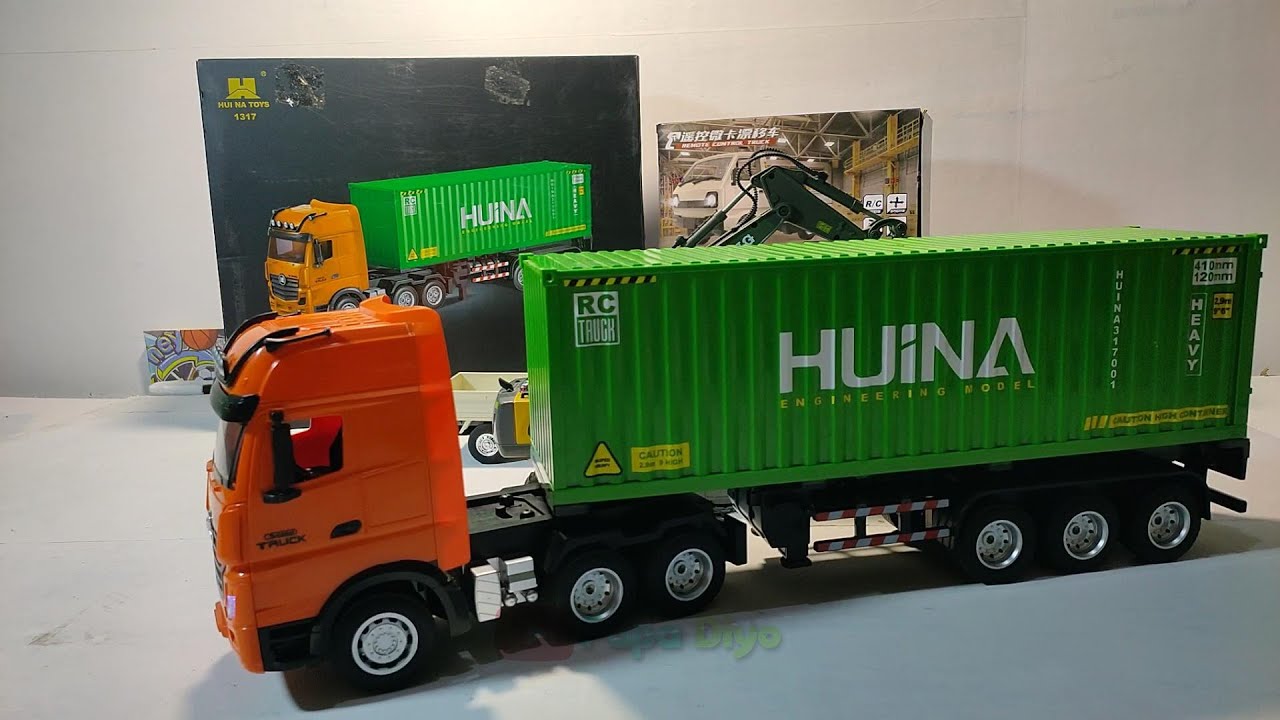 REVIEW MAINAN RC HUINA TRUCK CONTAINER TRAILER 1317⁉️buat RC HUINA 1317 menjadi truck Flat Bed