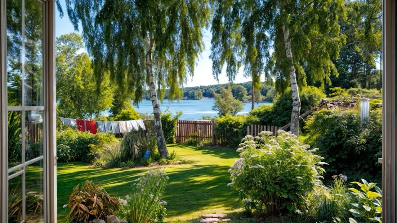 A Quiet Spring View by the Lake 🌿☀️ Morning Birds & Water Sounds for Calm Focus, Study & Relax
