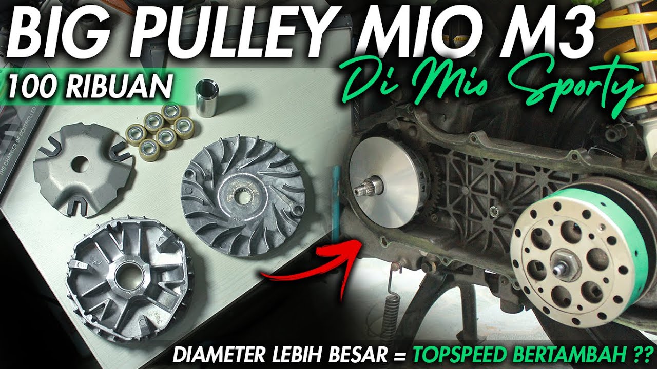 PASANG BIG PULLEY MIO M3 DI MIO SPORTY RVN PRO | HARGA 100 RIBUAN FULLSET GIMANA KUALITASNYA ??