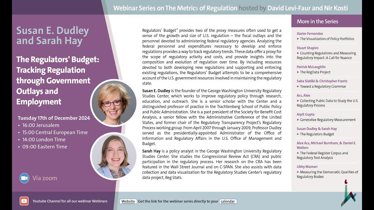 The Regulators' Budget: Tracking Regulation through Government Outlays and Employment
