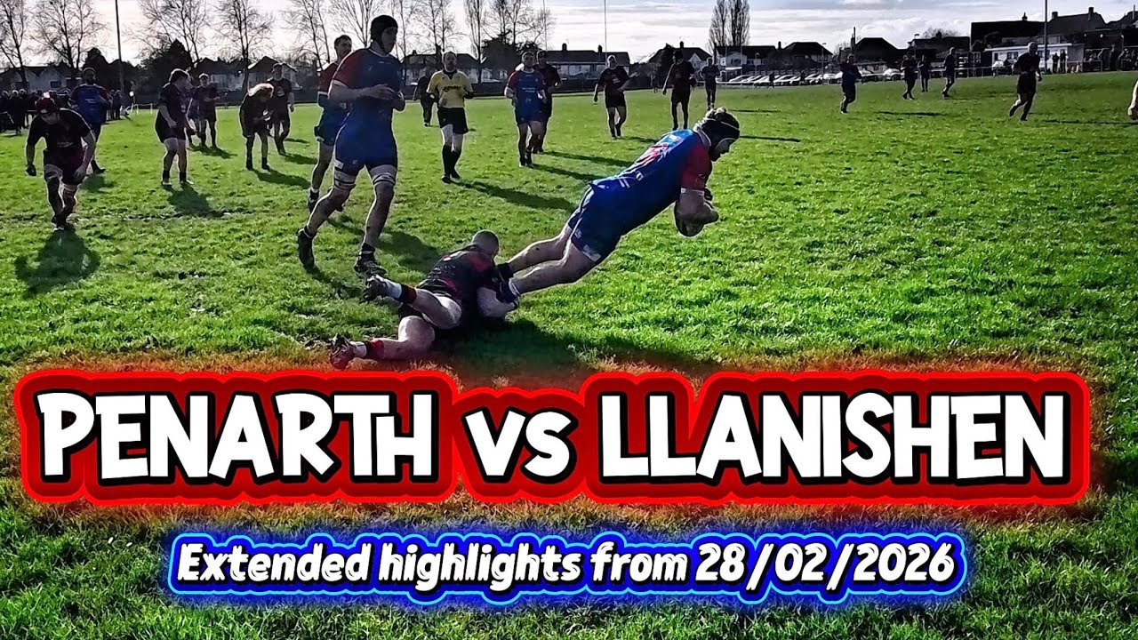 Penarth RFC vs Llanishen RFC rugby match on Saturday 28th February 2026 #upthebears #backstronger 