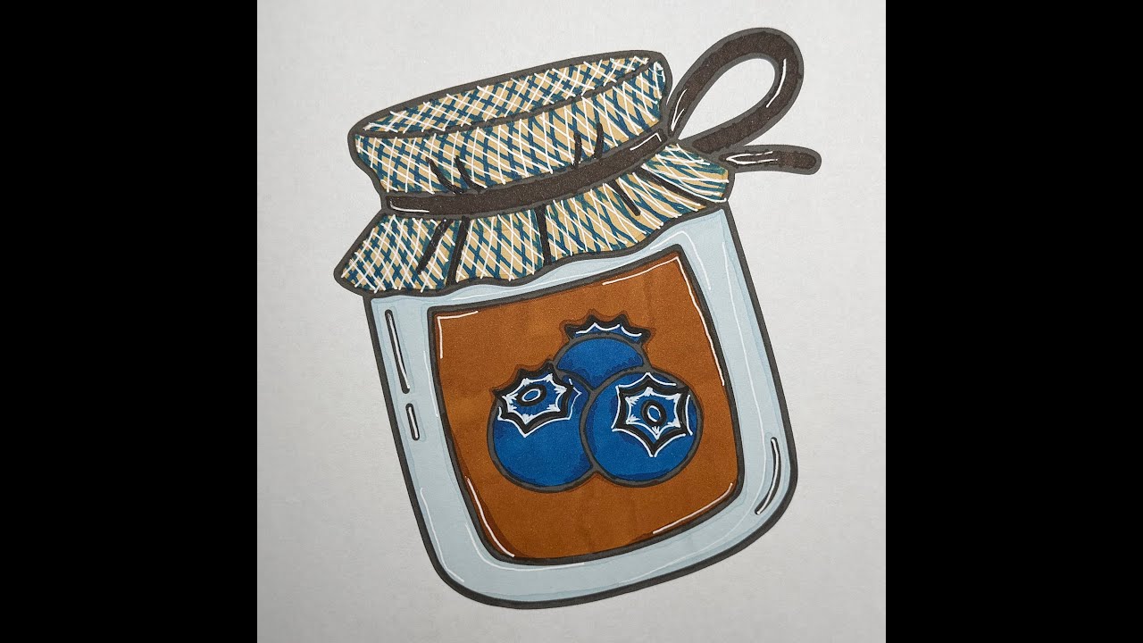 Blueberry Jar | Color with Me | Bold & Easy Coloring Book