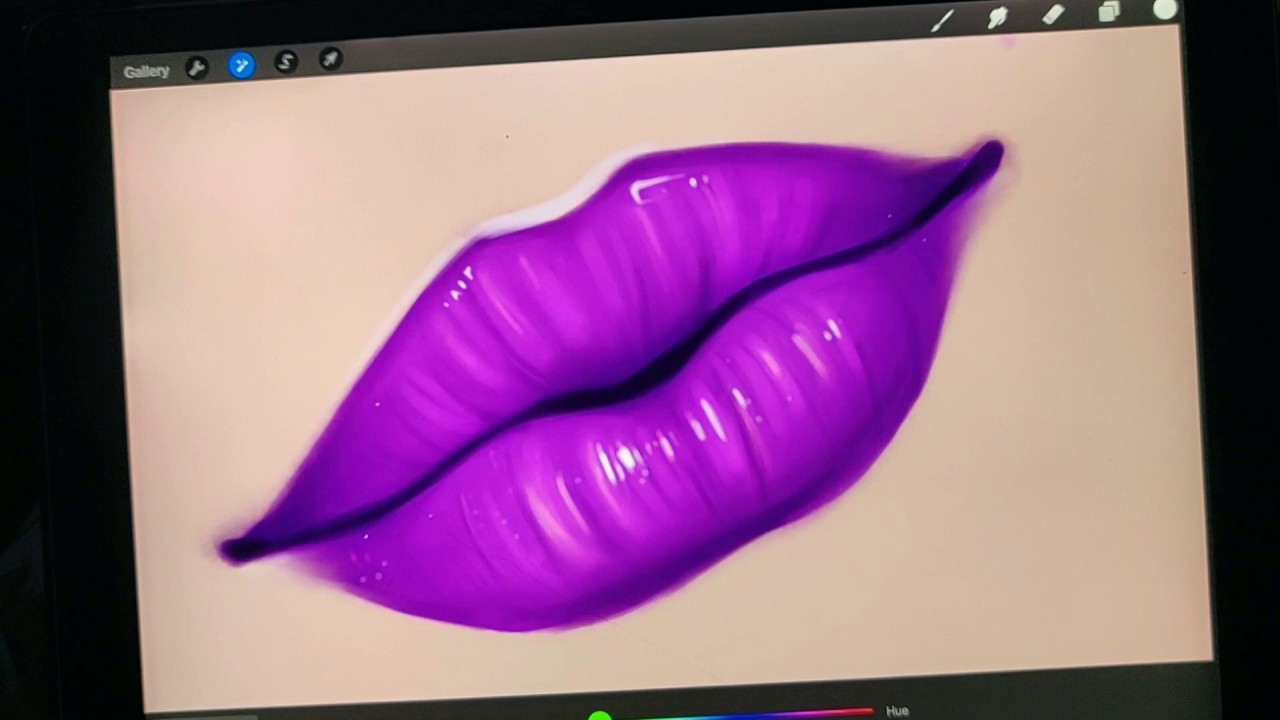 How to draw Lips - the easy way-Art in Procreate