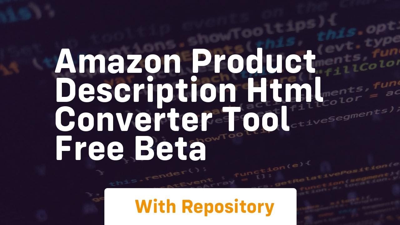 Amazon product description html converter tool free beta