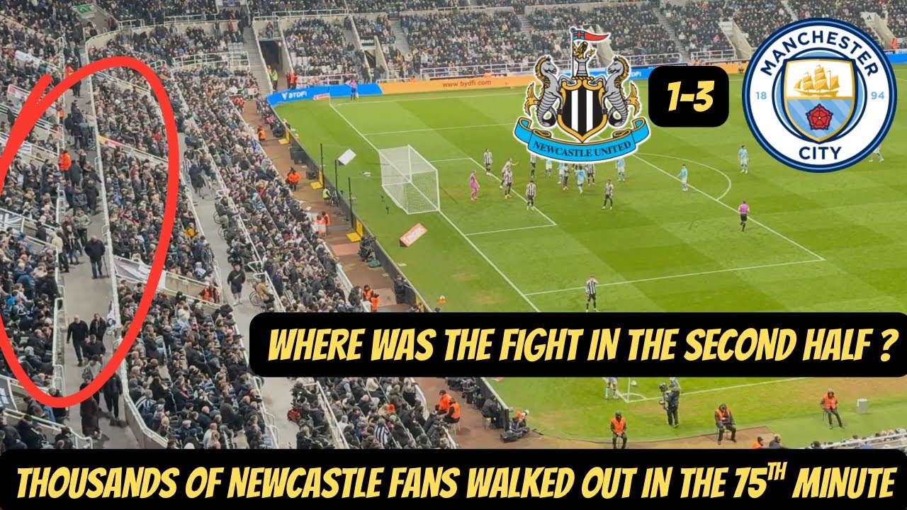Newcastle 1-3 Manchester City vlog - I HAVE NEVER SEEN SO MANY NEWCASTLE FANS GO HOME EARLY !!!!
