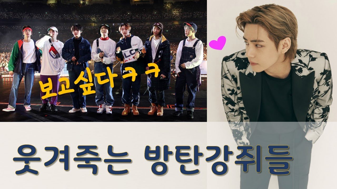 방탄뷔  방탄귀여움 보고 있어도 보고 싶은 방탄 웃긴 강쥐들