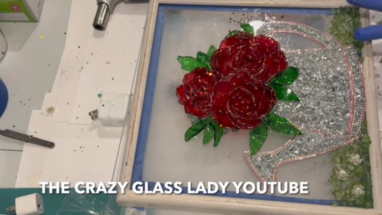 # 265 LEARN HOW TO CUT GLASS! DIY HOW TO MAKE ROSES WITH BROKEN GLASS AND RESIN. # LET