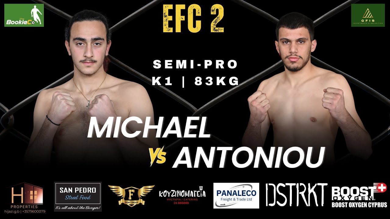 EFC 2 - DEMETRIS MICHAEL vs OMIROS ANTONIOU | SEMI-PRO FIGHT | K1-83KG