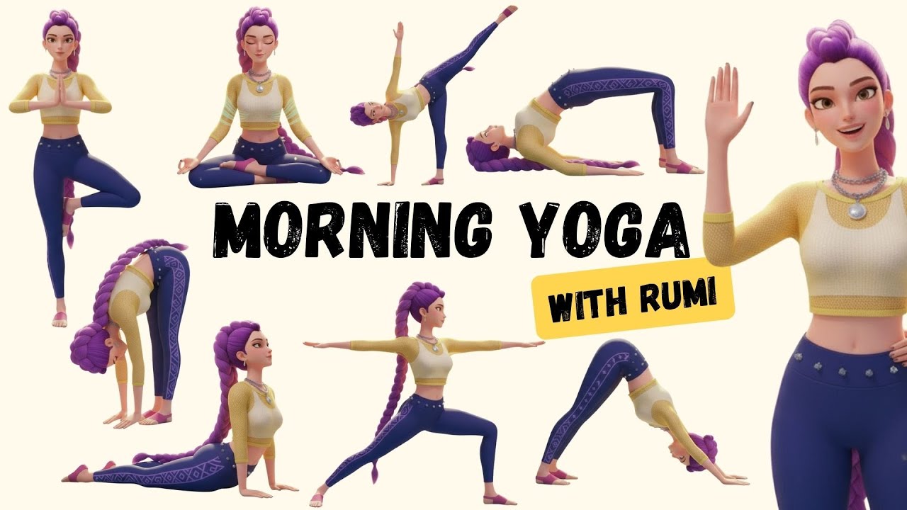 Wake Up & Stretch yoga with Rumi | KPop Demon Hunters | Morning Yoga for Kids