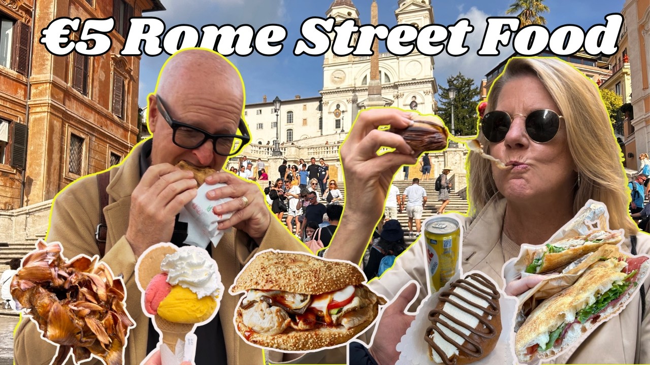 Top 10 Favorite Street Foods In Rome 🇮🇹 Italy Under €5 (DIY GPS Guided, Best For Lunch)