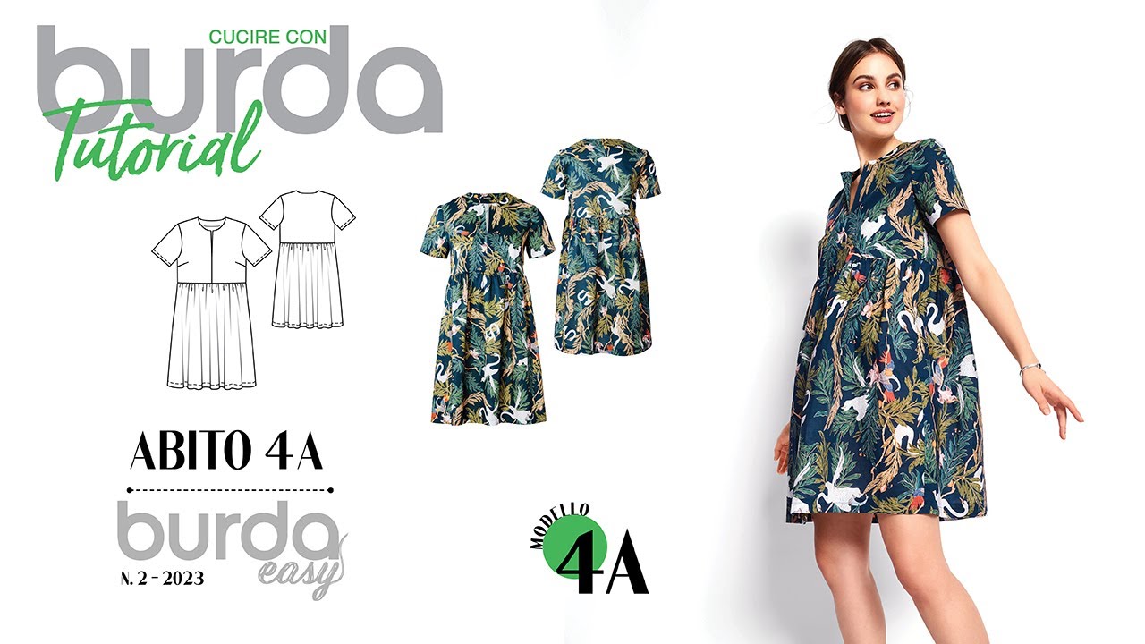 Cucire con Burda: Tutorial Abito 4A - Burda easy 2/2023