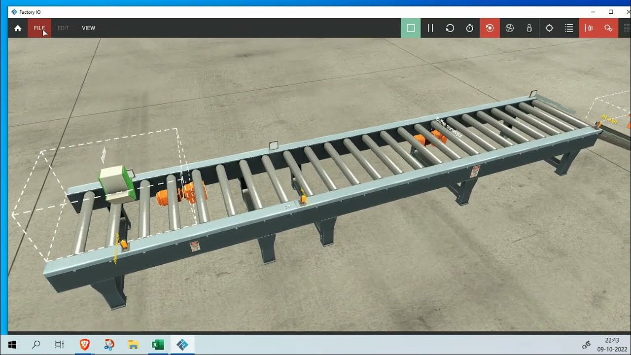 Factory I/O Escena 4 con control I/O
