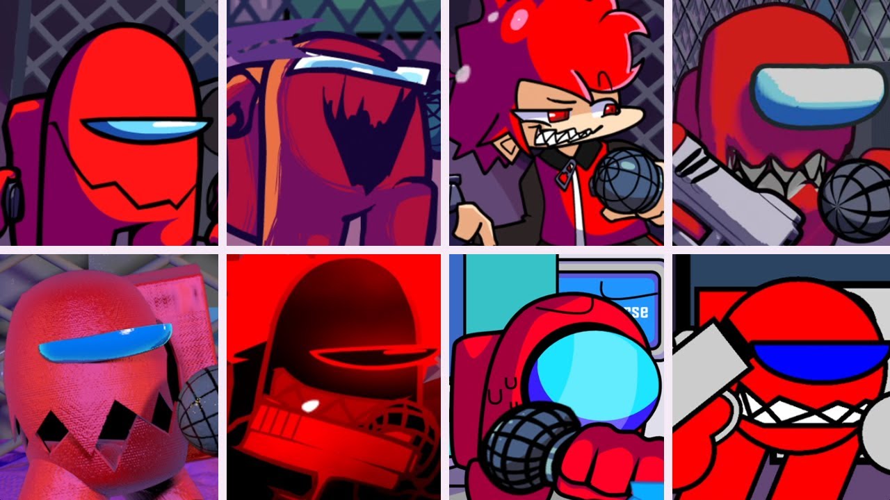 Sussus Moogus but everytime it's Red Impostor turn a Different Skin Mod is used - FNF