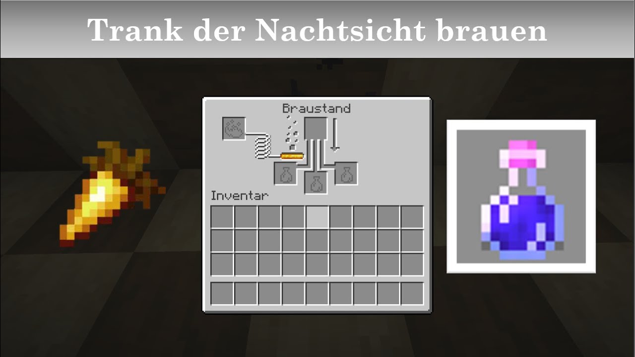 Wie baut man einen Trank der Nachtsicht? #shorts