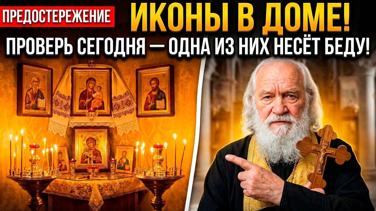 КАКИЕ ИКОНЫ В ДОМЕ ПРИТЯГИВАЮТ БЕДУ? Батюшка перечислил — и прихожане были в шоке!