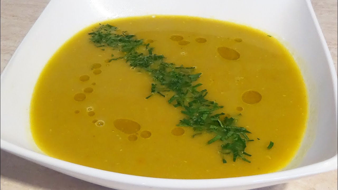 Сливочный суп из красной чечевицы