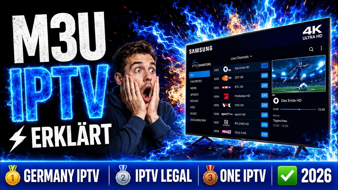 M3U IPTV 2026 🔥 Full Guide & Best SetupGermany IPTV, IPTV Legal & One IPTV