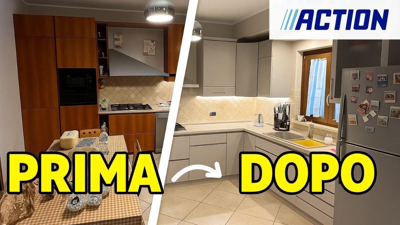 TRASFORMO UNA CUCINA DI 30 ANNI (con 45€ da ACTION)
