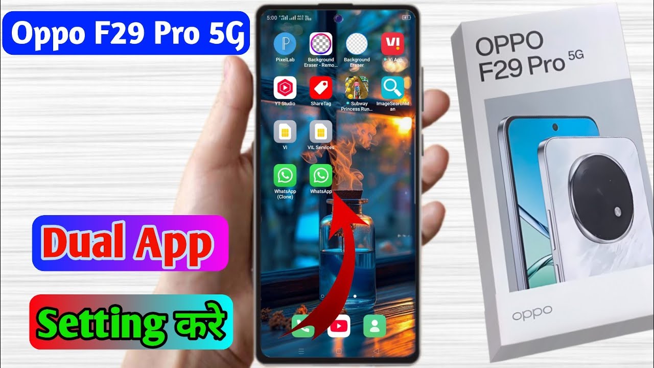 Oppo f29 pro 5g app clone setting kaise kare | how enable dual app setting in oppo f29 pro