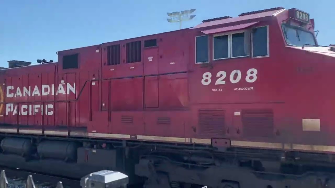 CP #8208 leads WB Ethanols on the CPKC Watertown Sub - 4/6/2025