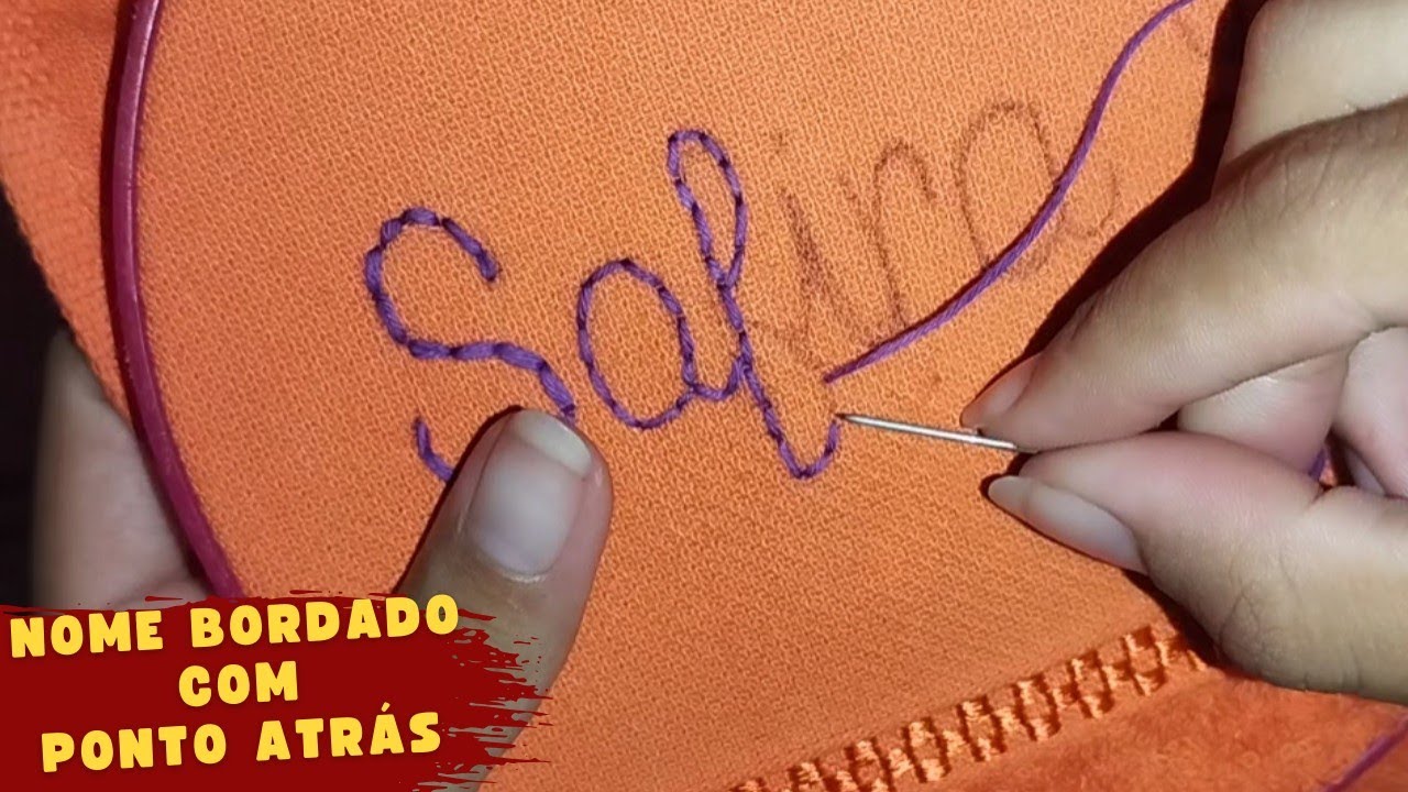 Tutorial Como Bordar Nome em Toalha com Ponto Atrás