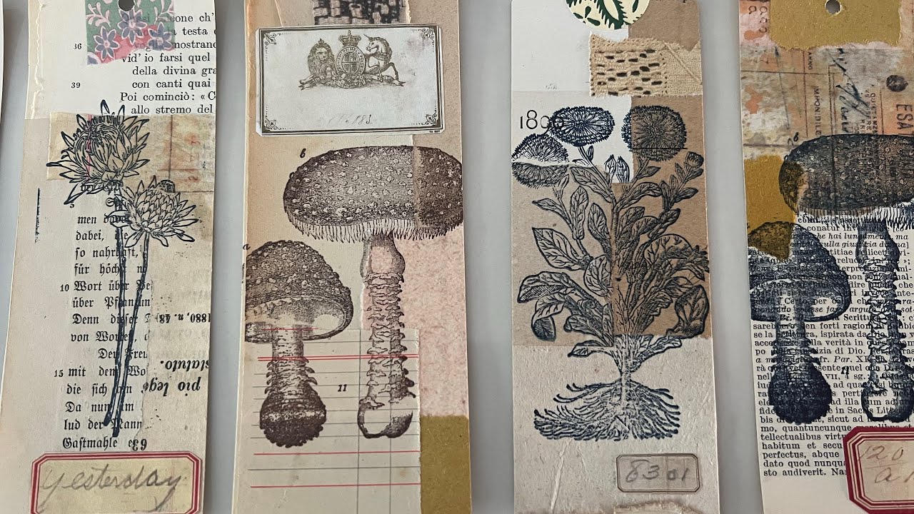 #roxysweeklychallenge 2023 | WEEK 5 | TUTORIAL scrap busting narrow collage stamped tags
