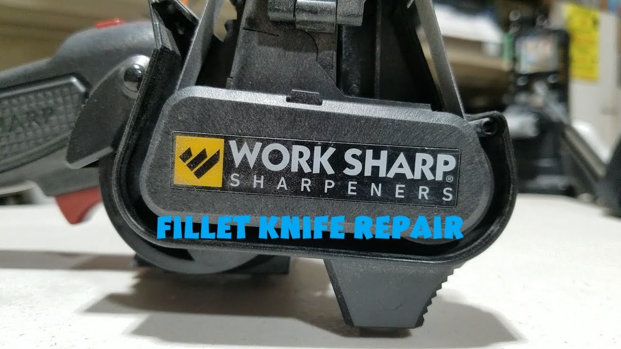Ремонт филейного ножа с помощью точилки для ножей и инструментов Work Sharp MK2
