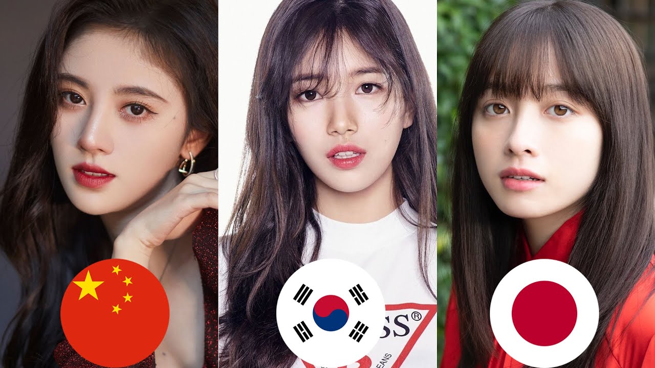 Chinese girls VS South Korean girls VS Japanese girls || 한중일 미녀