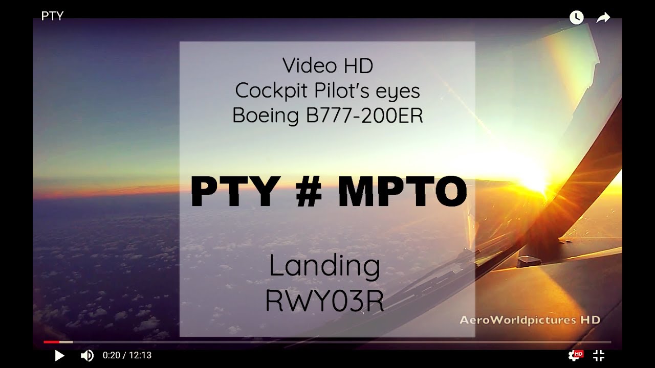 Cockpit | Landing ✈ PANAMA CITY ( PTY / MPTO ) Panama  ✈ B777 - RWY03R  [HD]